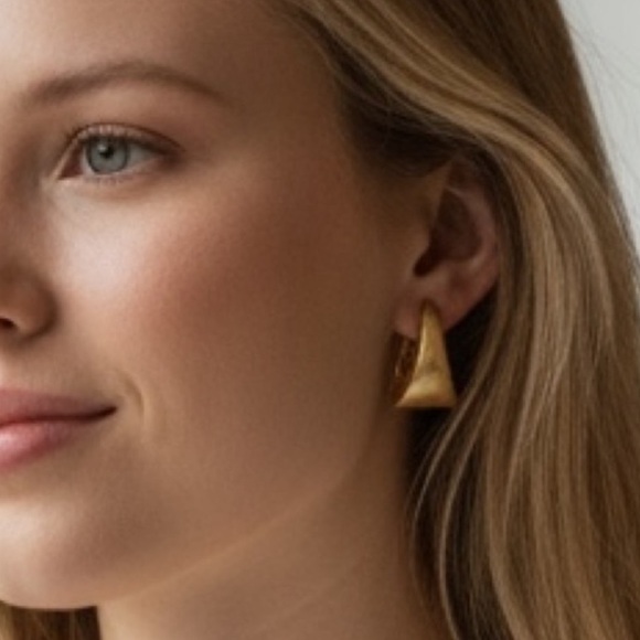 Aura Jewelry - Gold Tone Chunky Hoop Earrings (BR1111)